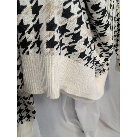 Shaquille O’Neal Size 4XL Off White, Black and Beige Houndstooth Sweater Mens - Picture 10 of 10